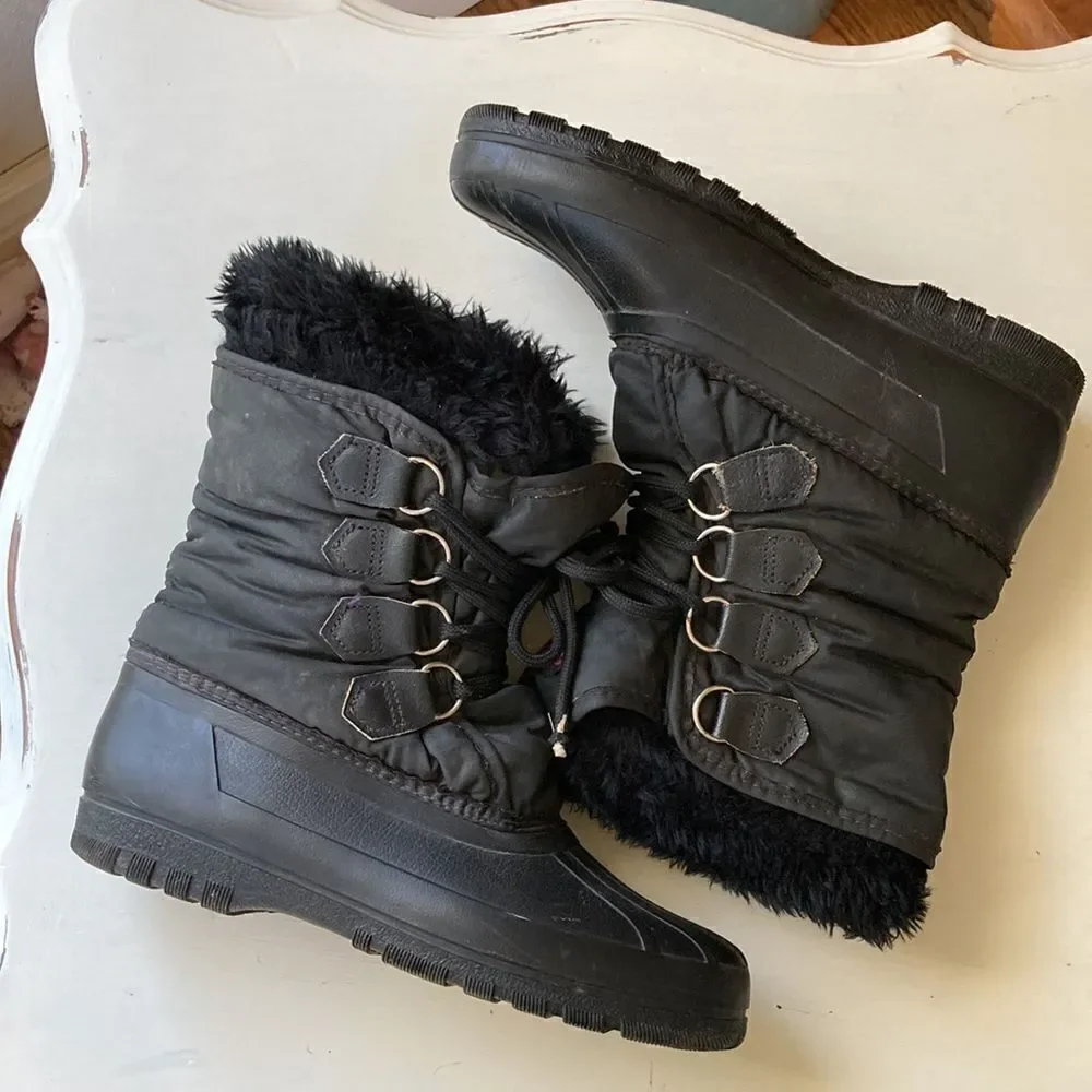 Vintage Sorel Women’s Snow Winter Fleece Lined Waterproof Boots Size 8